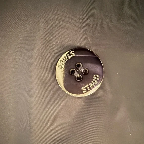 NWT STAUD Rina Double-Breasted Belted Minidress - Elegant Blue Women's Jacket - Picture 14 of 15